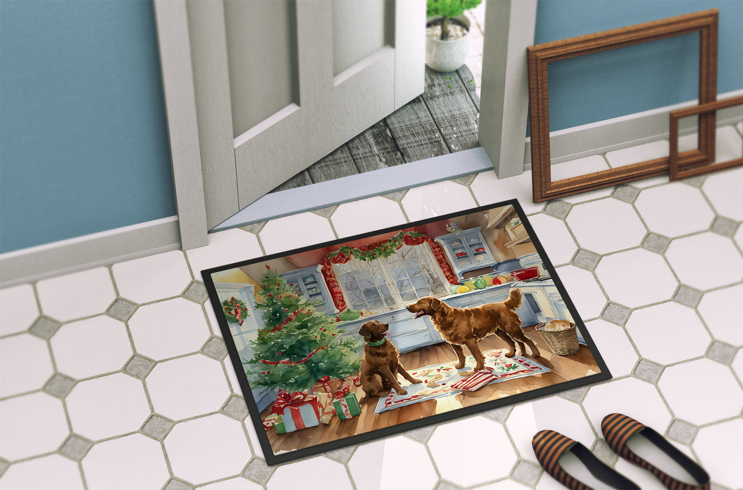 Chesapeake Bay Retriever Christmas Cookies Doormat Caroline's Treasures