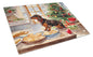 Dachshund Christmas Cookies Glass Cutting Board-0