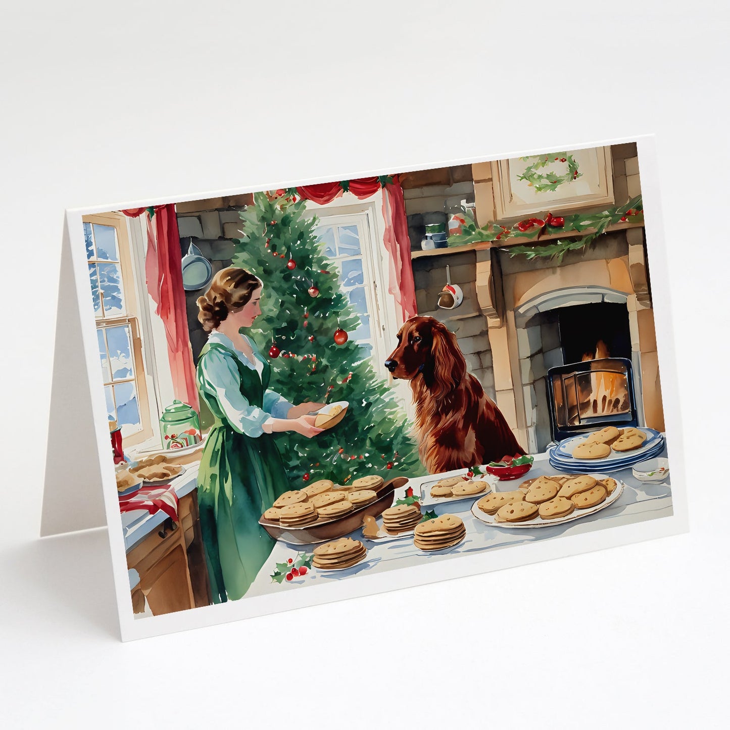 Irish Setter Christmas Cookies Greeting Cards Pack of 8 Caroline's Treasures