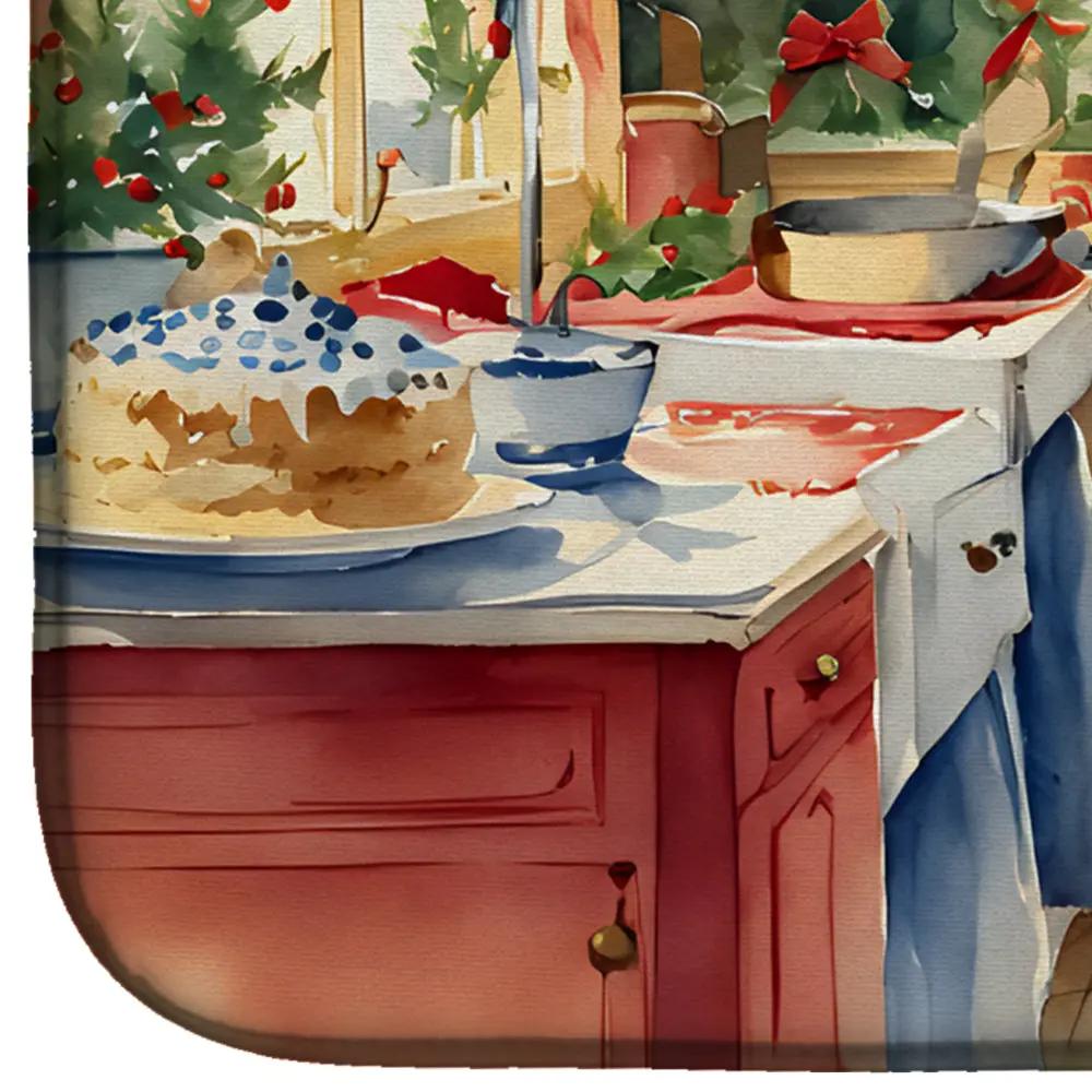 Mastiff Christmas Cookies Dish Drying Mat-3