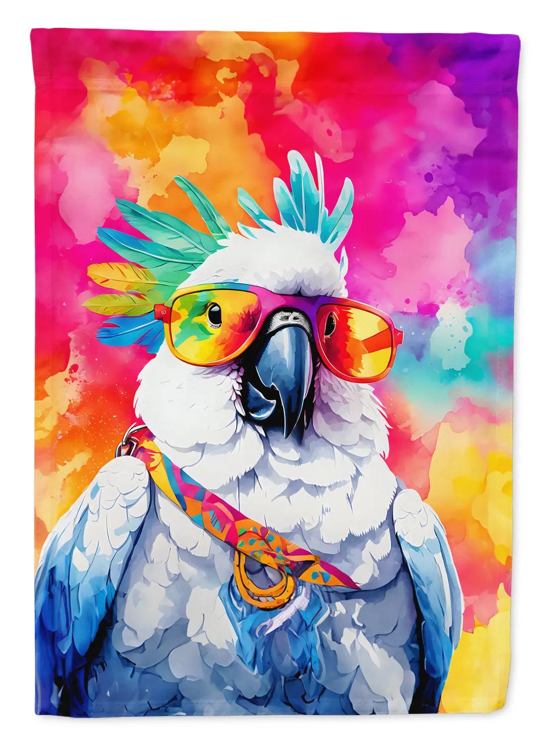 Hippie Animal Cockatoo Garden Flag - Vivid Treasure Zone