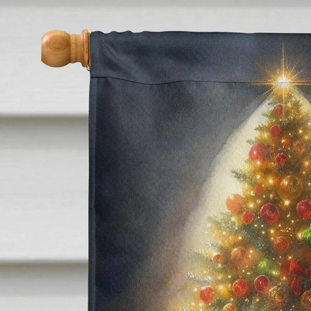 Tibetan Terrier and Santa Claus House Flag Caroline's Treasures