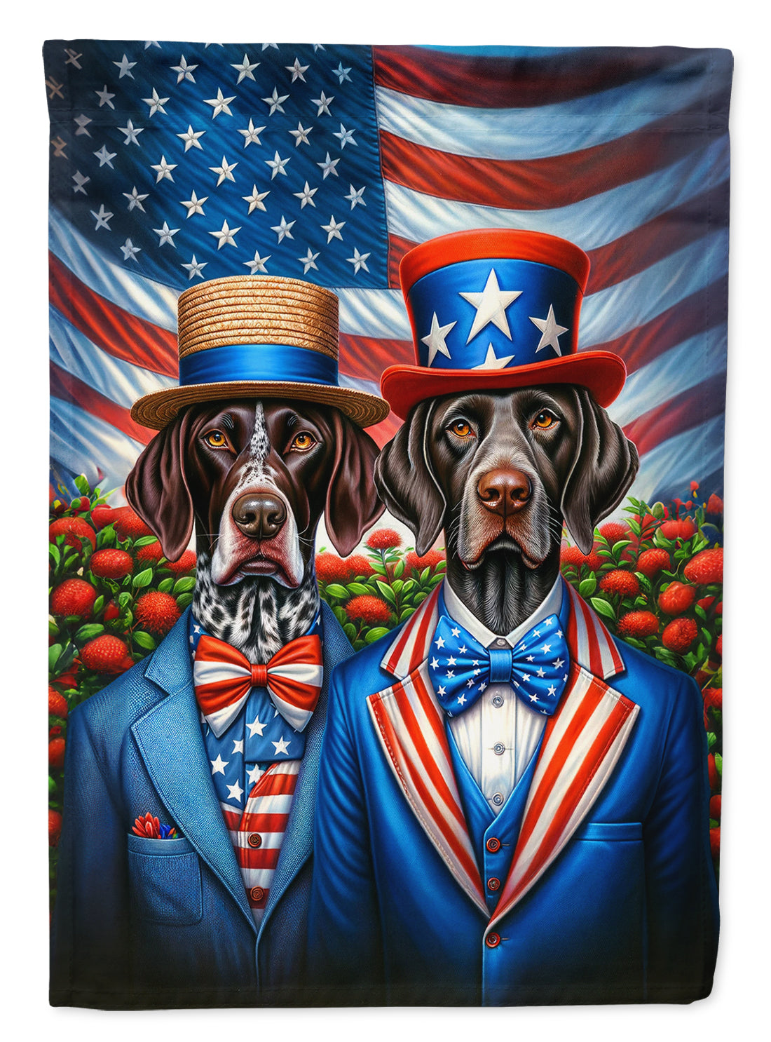 All American German Shorthaired Pointer House Flag-0