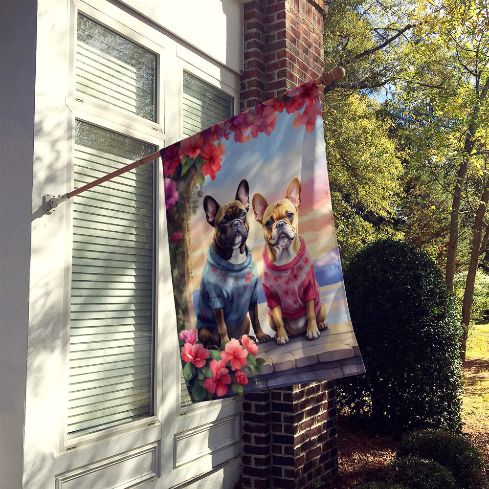 French Bulldog Two Hearts House Flag Caroline's Treasures