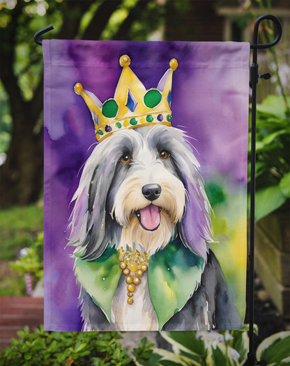 Bearded Collie King of Mardi Gras Garden Flag Caroline's Treasures