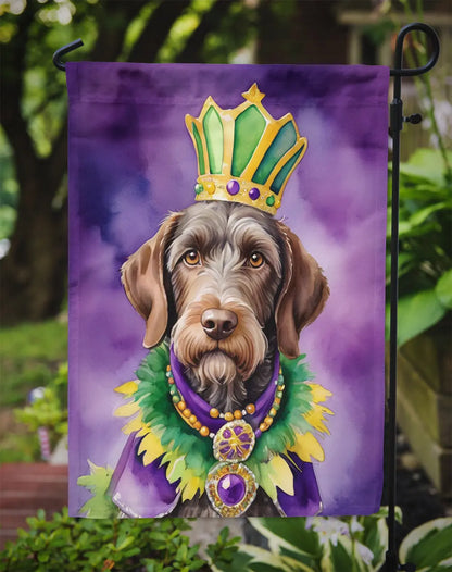 German Wirehaired Pointer King of Mardi Gras Garden Flag Caroline's Treasures