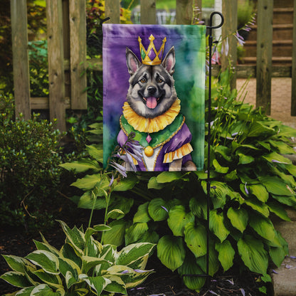 Norwegian Elkhound King of Mardi Gras Garden Flag Caroline's Treasures