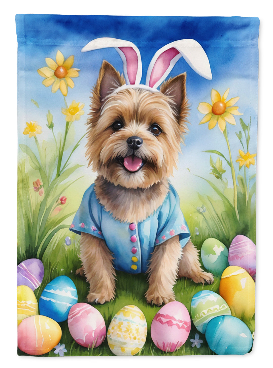 Cairn Terrier Easter Egg Hunt Garden Flag-0