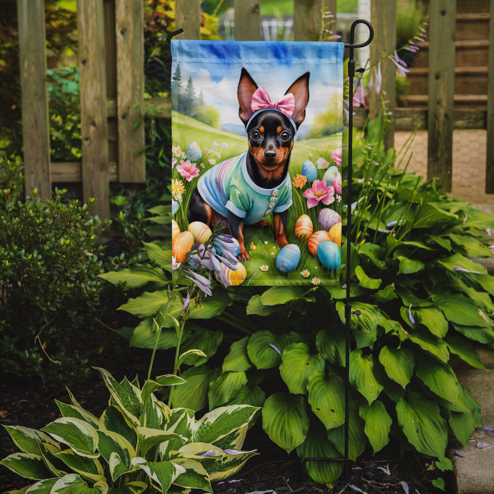 Miniature Pinscher Easter Egg Hunt Garden Flag Caroline's Treasures