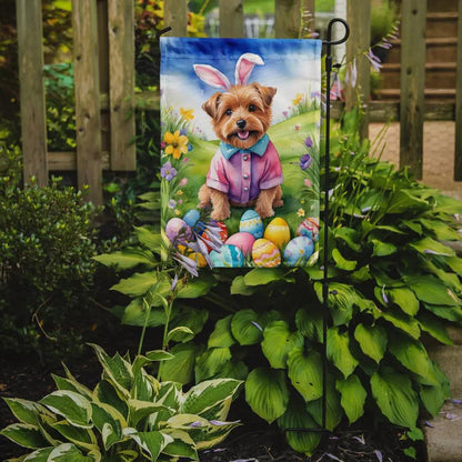 Norfolk Terrier Easter Egg Hunt Garden Flag - Vivid Treasure Zone