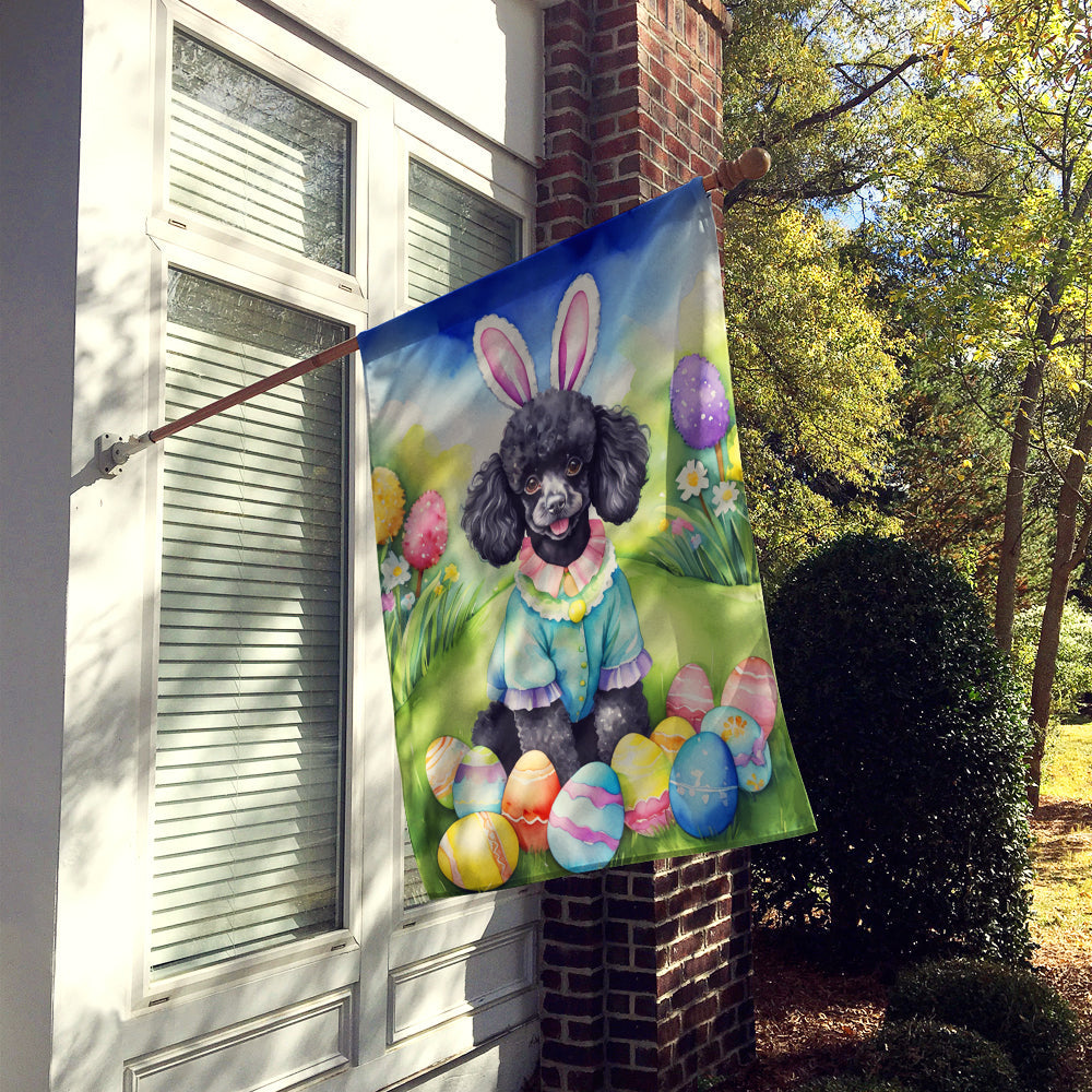 Black Poodle Easter Egg Hunt House Flag Caroline's Treasures