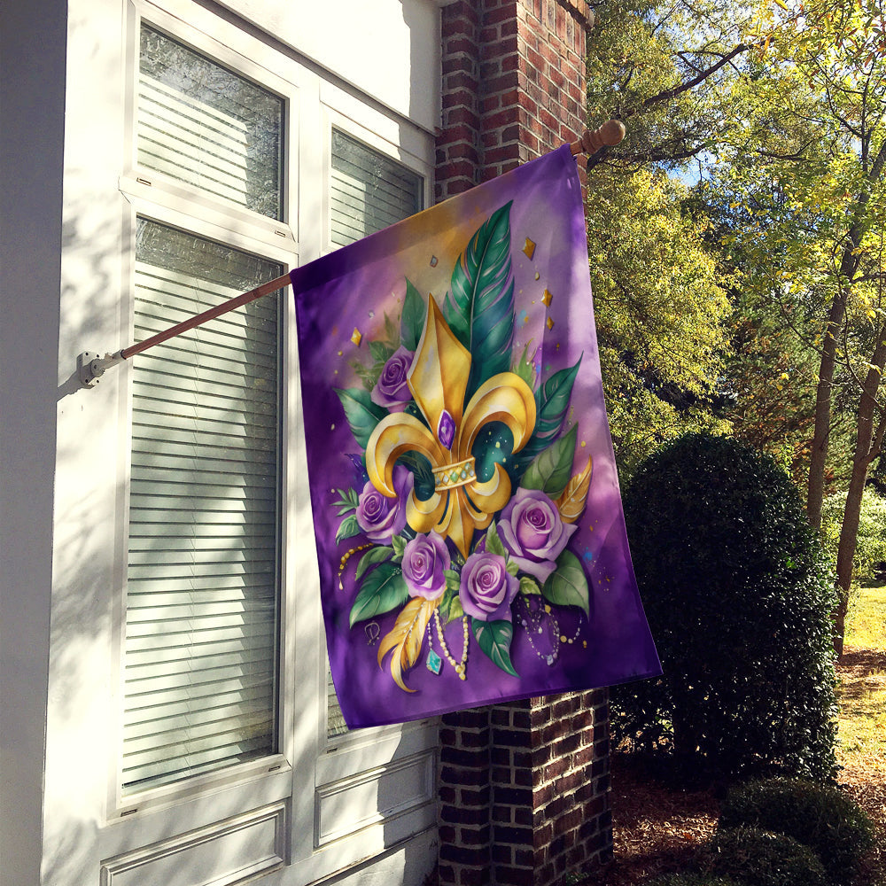 Fleur de lis Mardi Gras House Flag Caroline's Treasures