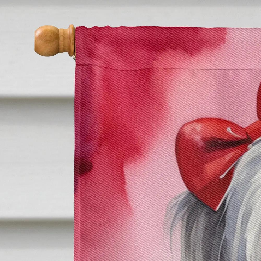 Bearded Collie My Valentine House Flag - Vivid Treasure Zone