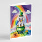White Poodle St Patrick's Day Greeting Cards Pack of 8 Caroline's Treasures