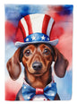Dachshund Patriotic American House Flag-0