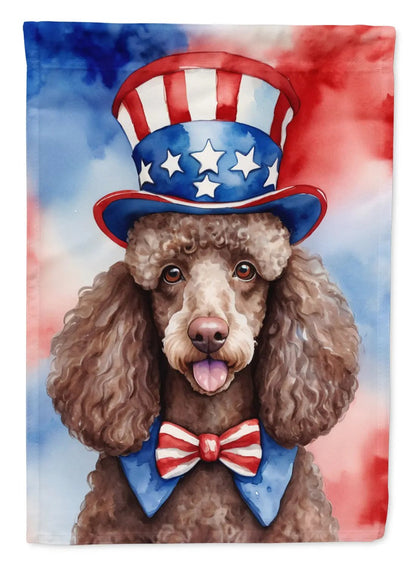 Poodle Patriotic American Garden Flag-0