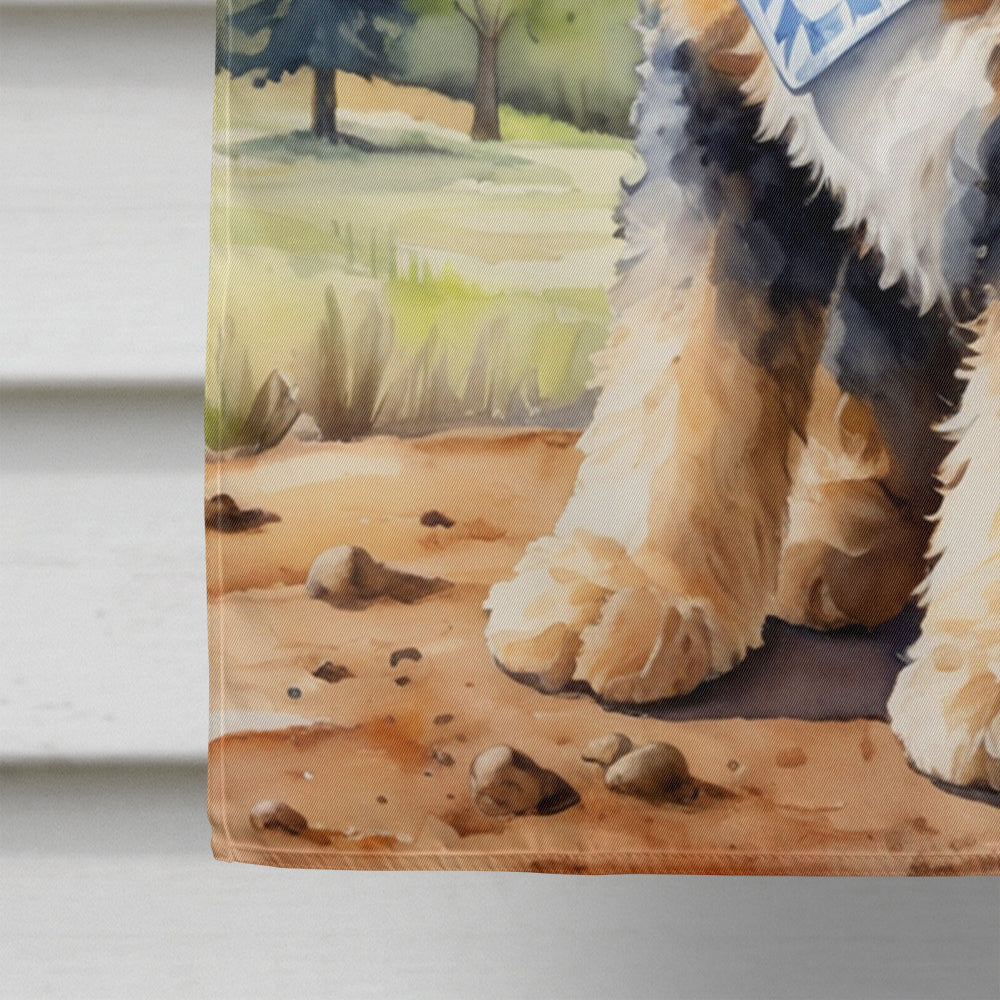 Bernedoodle Cowboy Welcome House Flag Caroline's Treasures