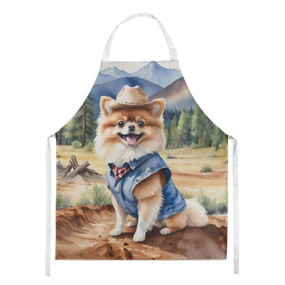 Pomeranian Cowboy Welcome Apron - Vivid Treasure Zone