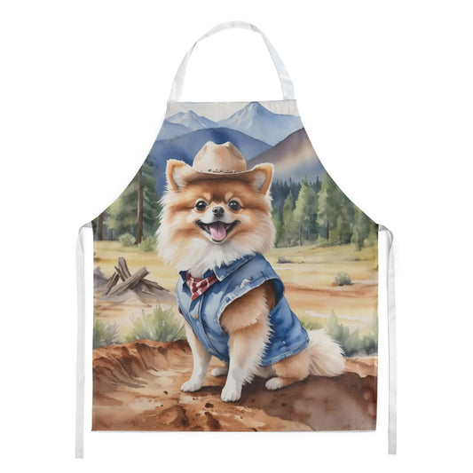 Pomeranian Cowboy Welcome Apron - Vivid Treasure Zone