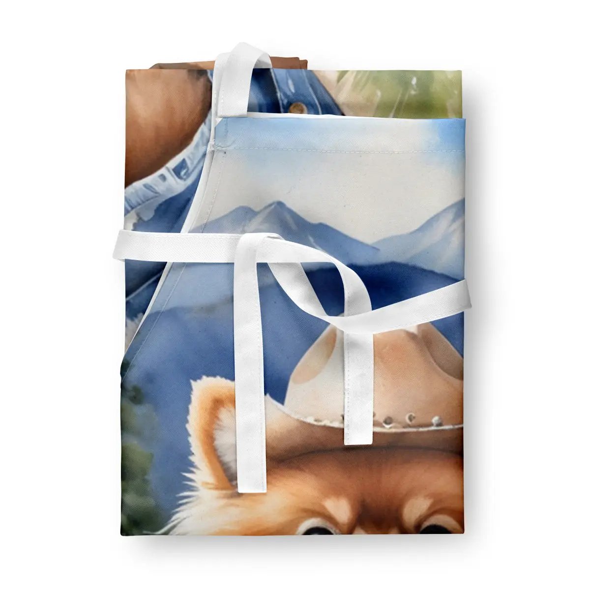 Pomeranian Cowboy Welcome Apron - Vivid Treasure Zone