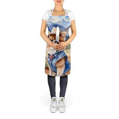 Pomeranian Cowboy Welcome Apron - Vivid Treasure Zone