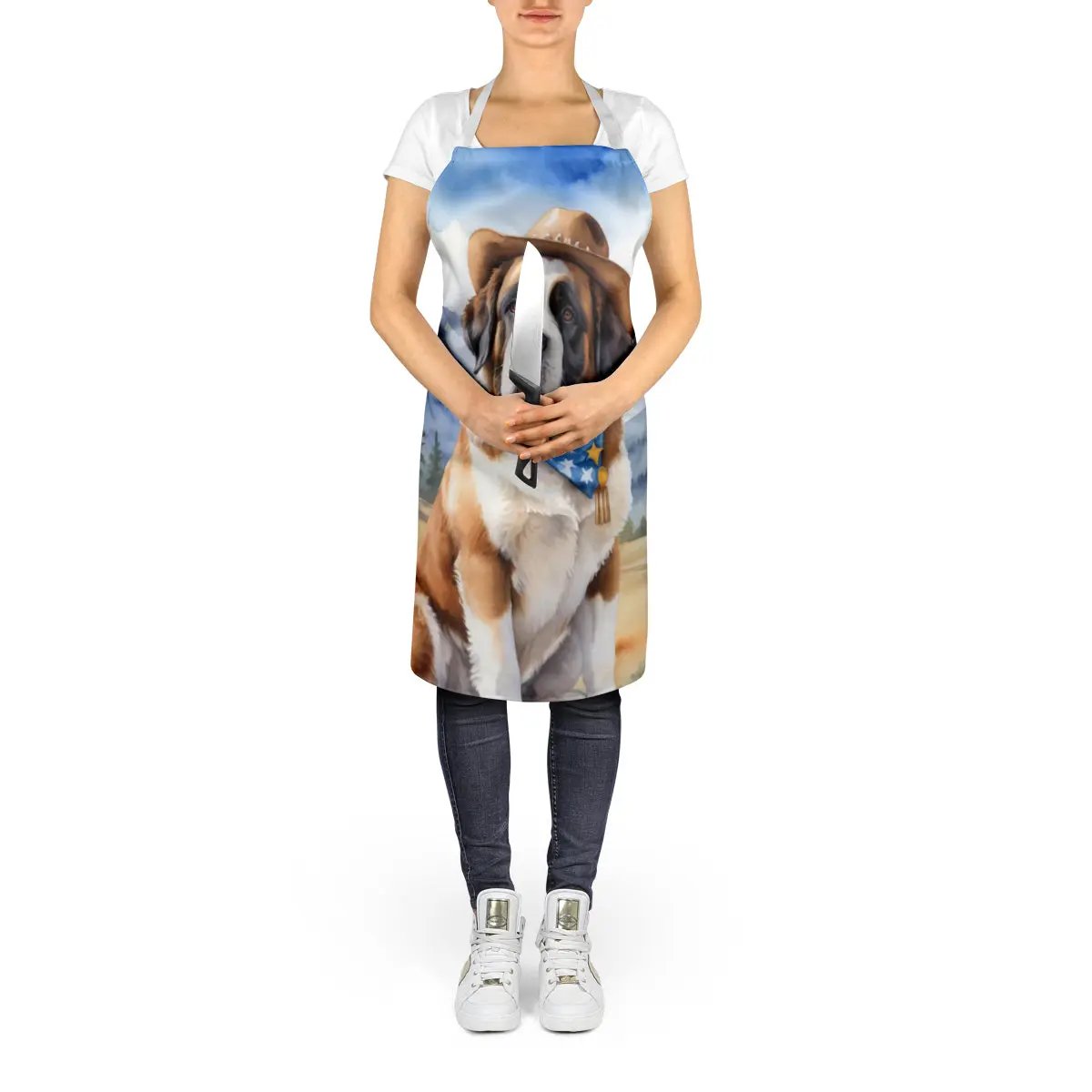 Saint Bernard Cowboy Welcome Apron - Vivid Treasure Zone