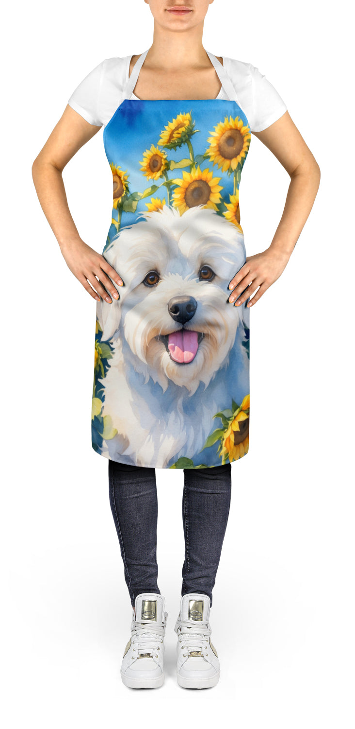 Coton de Tulear in Sunflowers Apron Caroline's Treasures