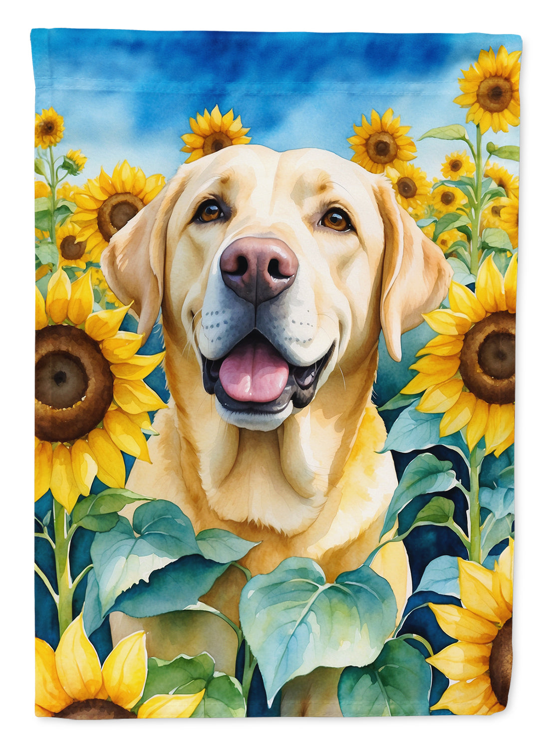Labrador Retriever in Sunflowers Garden Flag Caroline's Treasures