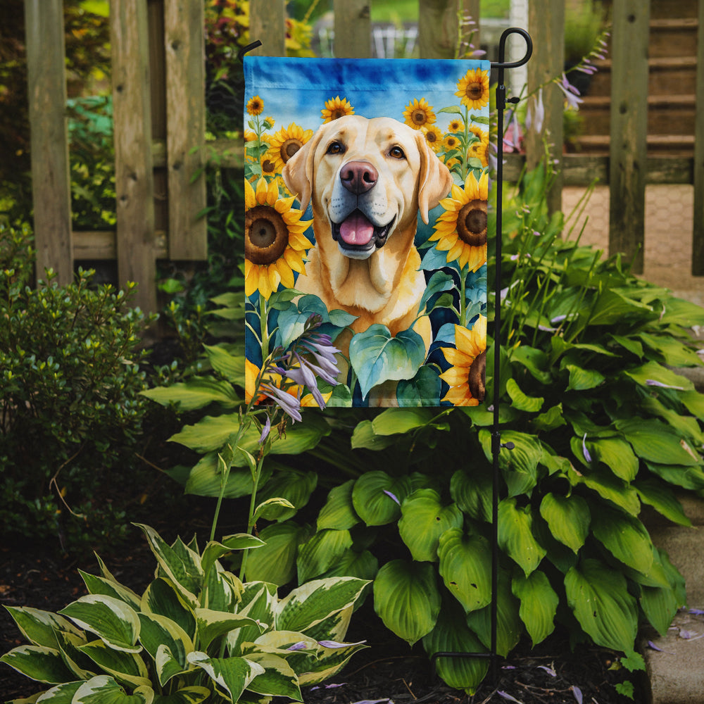 Labrador Retriever in Sunflowers Garden Flag Caroline's Treasures