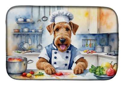 Airedale Terrier The Chef Dish Drying Mat-0