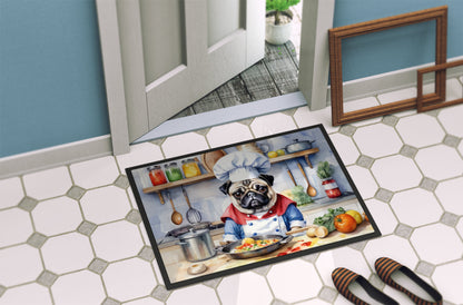 Pug The Chef Doormat Caroline's Treasures