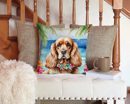Cocker Spaniel Luau Throw Pillow - Vivid Treasure Zone