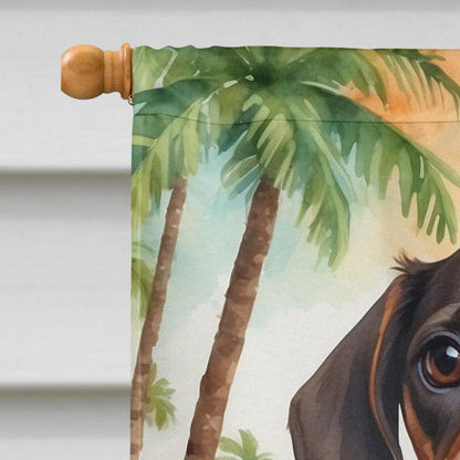 Dachshund Luau House Flag Caroline's Treasures