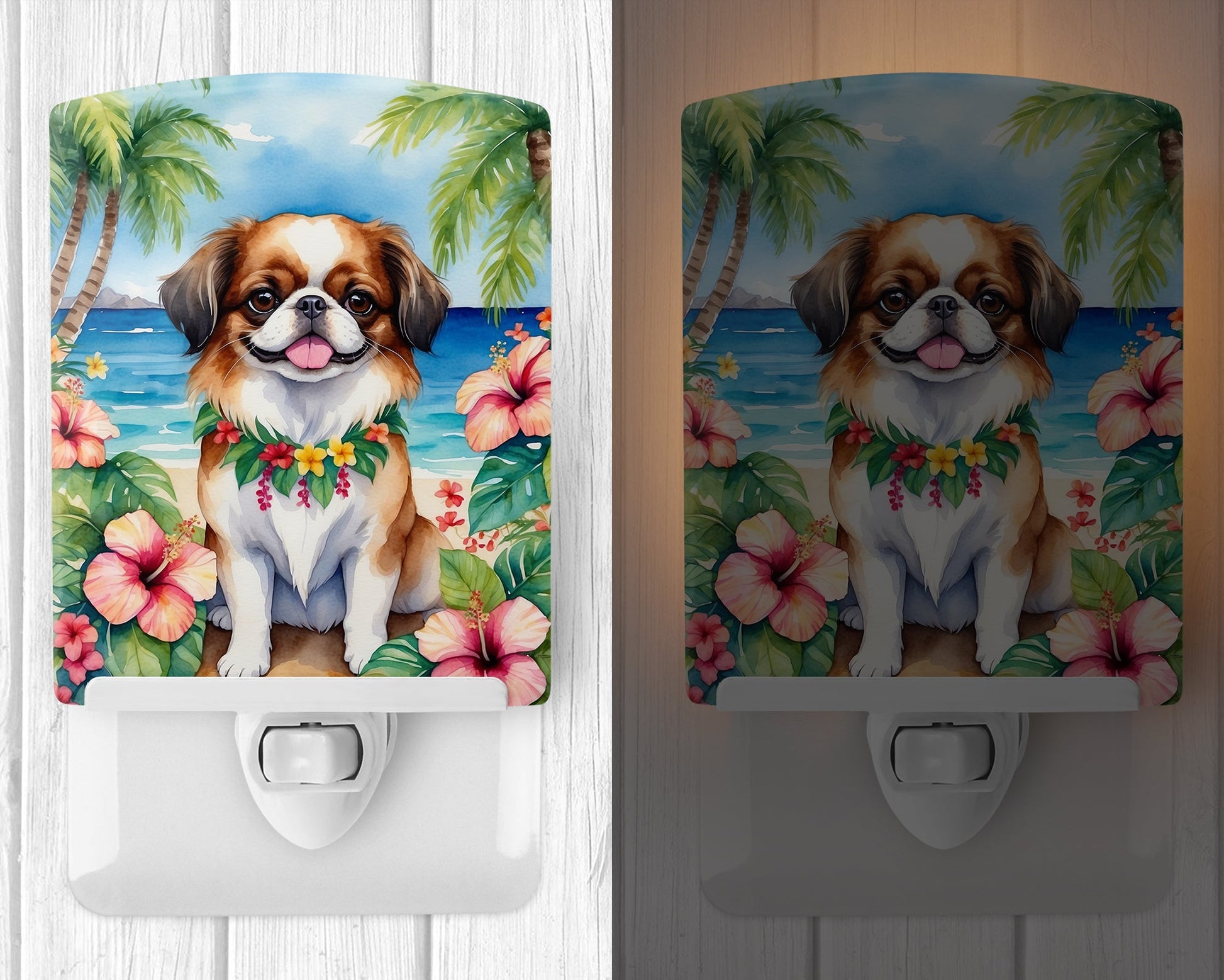 Japanese Chin Luau Ceramic Night Light Caroline's Treasures