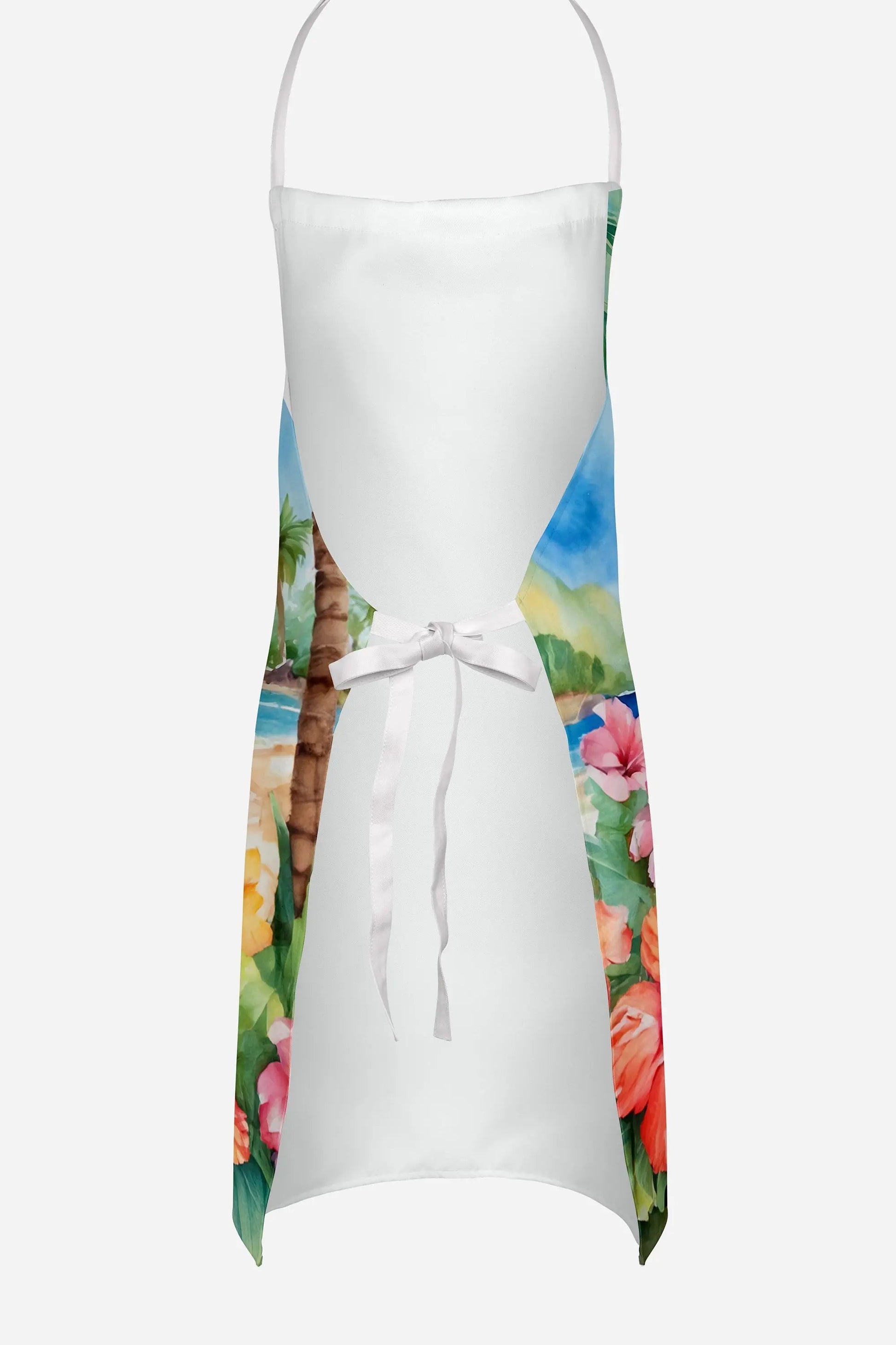 Pomeranian Luau Apron - Vivid Treasure Zone