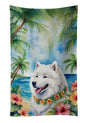 Samoyed Luau Kitchen Towel - Vivid Treasure Zone
