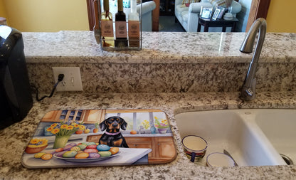 Decorating Easter Black and Tan Coonhound Dish Drying Mat Caroline's Treasures