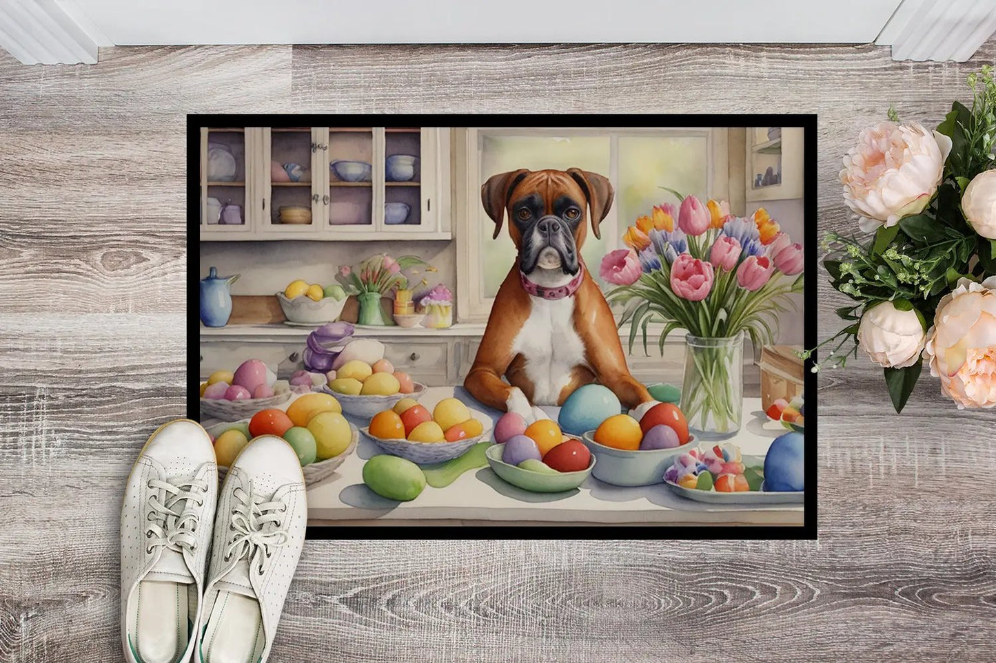Decorating Easter Boxer Doormat - Vivid Treasure Zone