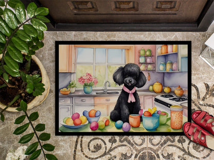 Decorating Easter Black Poodle Doormat Caroline's Treasures
