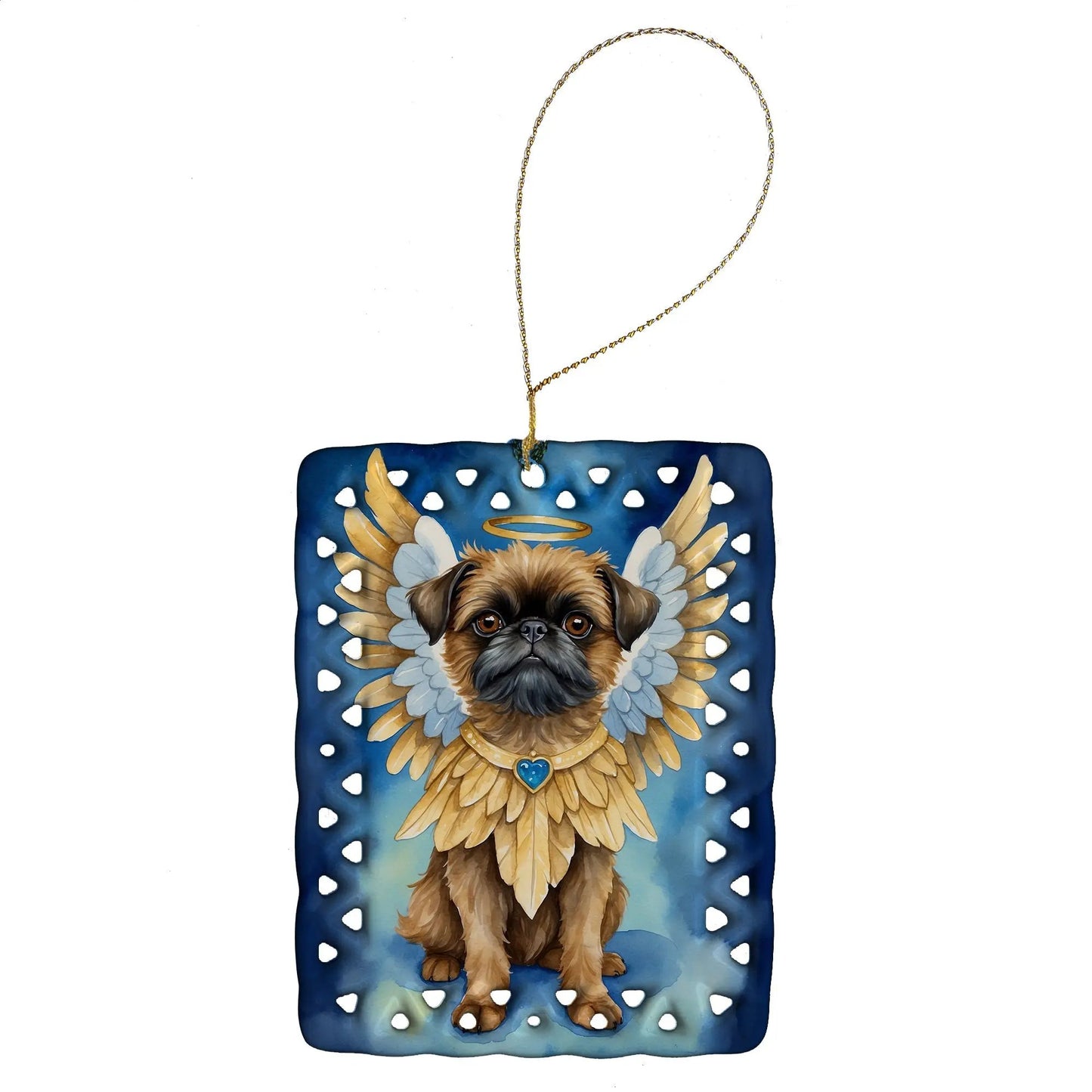 Brussels Griffon My Angel Porcelain Ornament-0