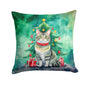 Raas Cat By the Christmas Tree Throw Pillow - Vivid Treasure Zone