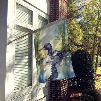 Minnesota Common Loon House Flag - Vivid Treasure Zone
