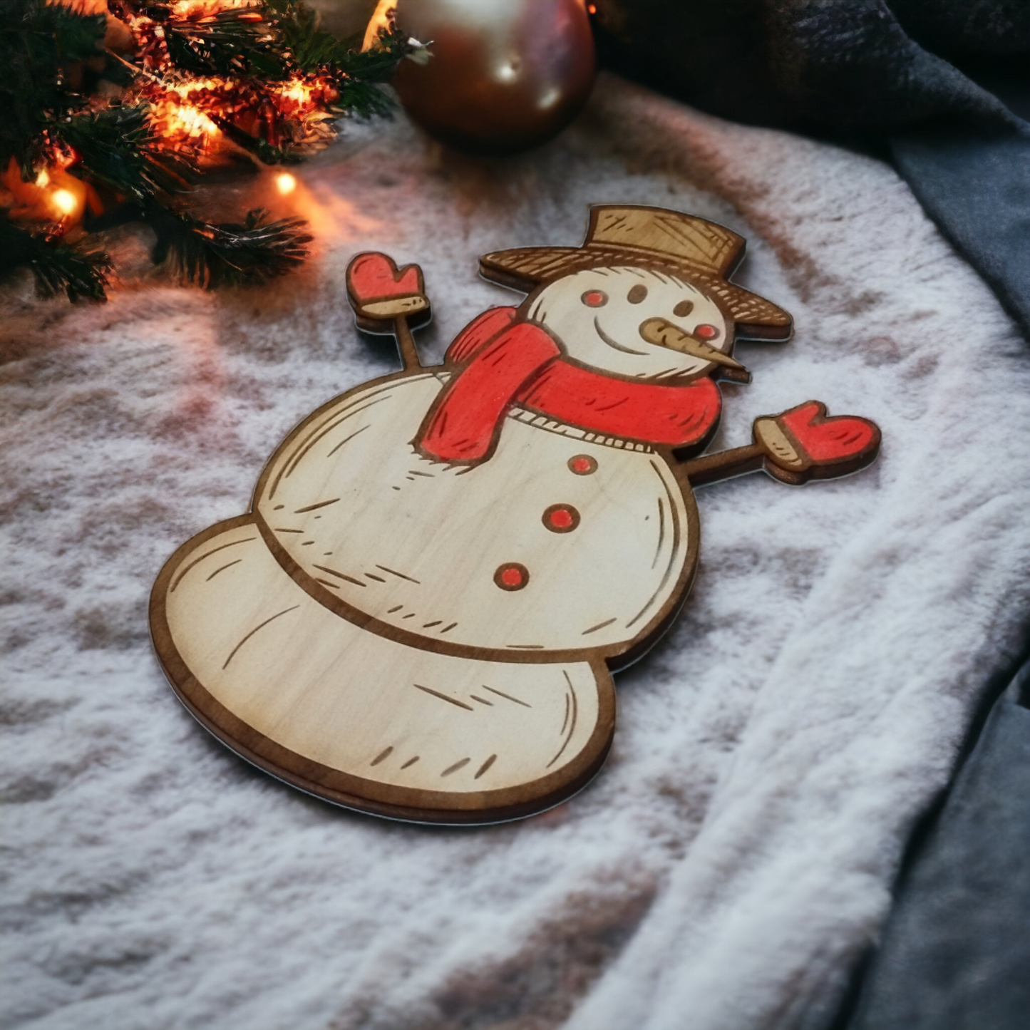 Snowman Wooden Christmas Decoration - Home Decor Studio Rima