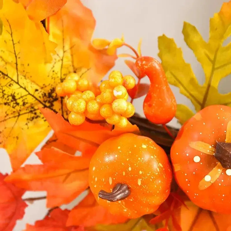 NNEOBA Christmas Berry Maple Leaf Wreath for Home Decor NNEOBA