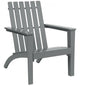 Indoor/Outdoor Acacia Wood Adirondack Lounge Armchair - Grey-0