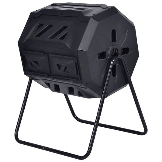 Outdoor 43-Gallon Compost Bin Tumbler Home Garden Composter FastFurnishings