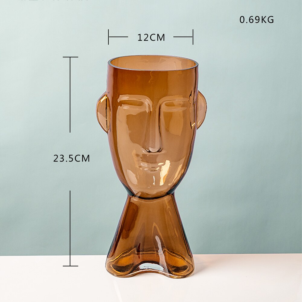 Abstract Human Face Glass Flower Ai BlakHom