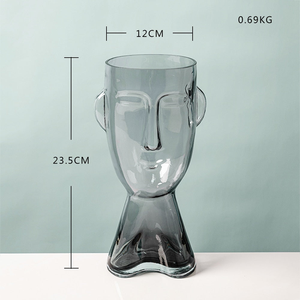 Abstract Human Face Glass Flower Ai BlakHom
