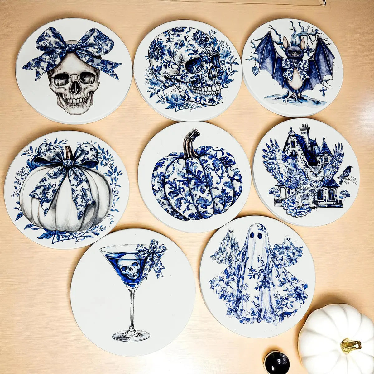 Chinoiserie Halloween Coasters Gia Roma