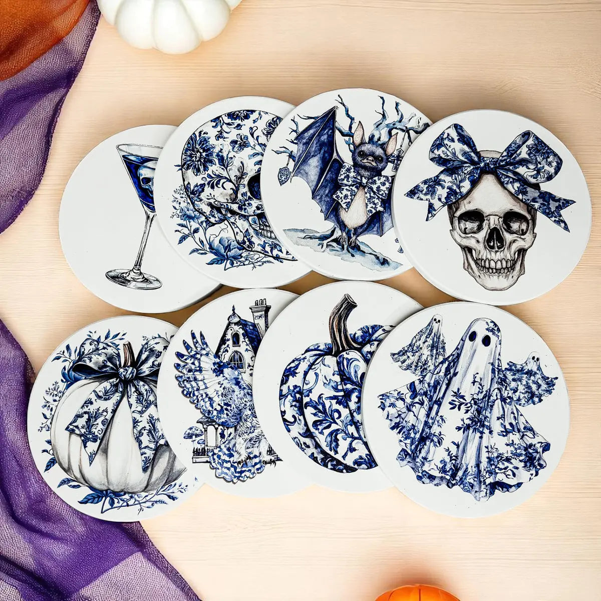 Chinoiserie Halloween Coasters Gia Roma